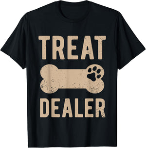 Dog Treat Dealer Funny Humor Dog Owner Dog Treats Dog Lover T-Shirt - T-Shirt | Black