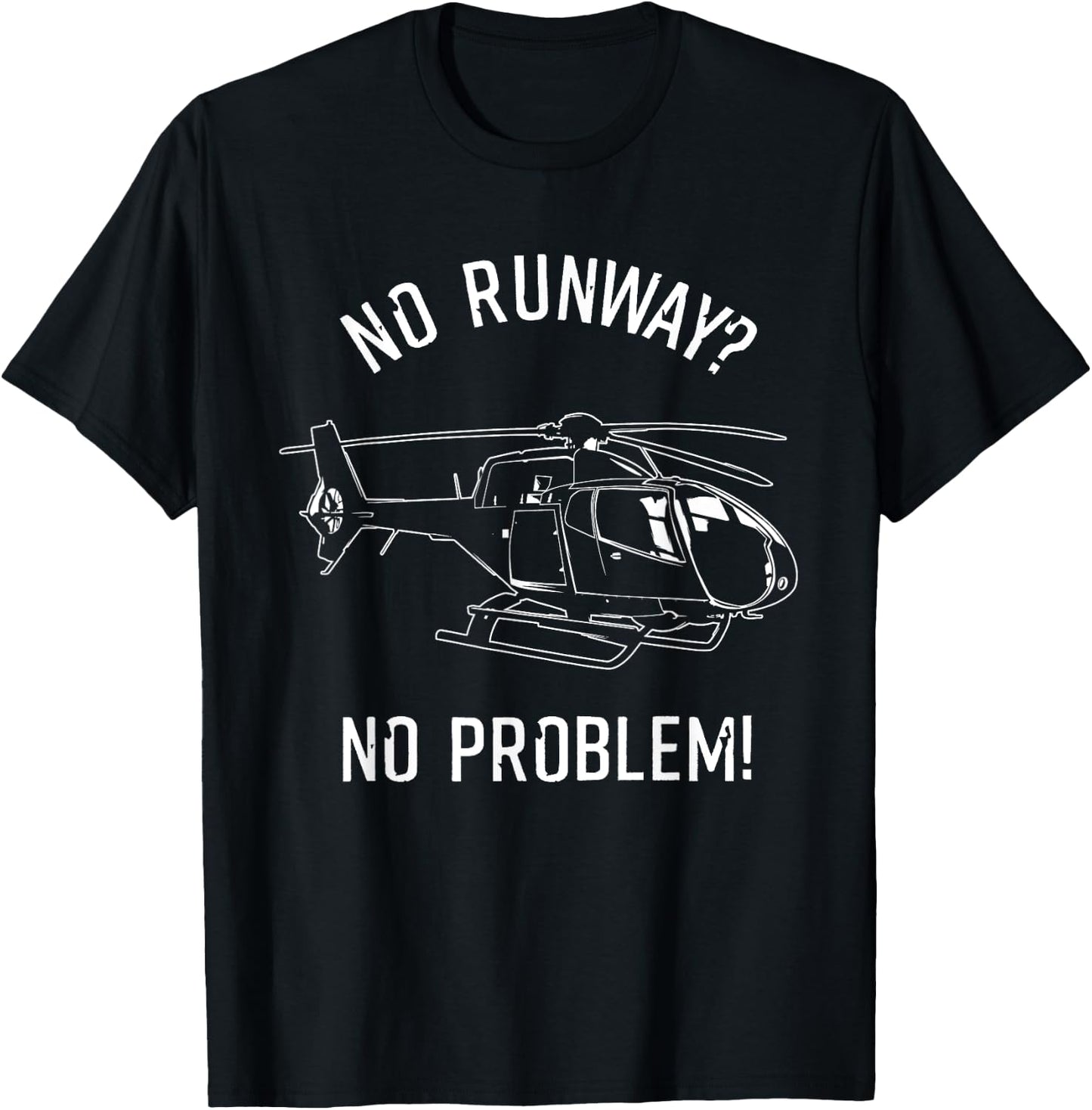 Funny Helicopter Pilot Gift Men Women Cool Flying Helicopter T-Shirt - T-Shirt | Black
