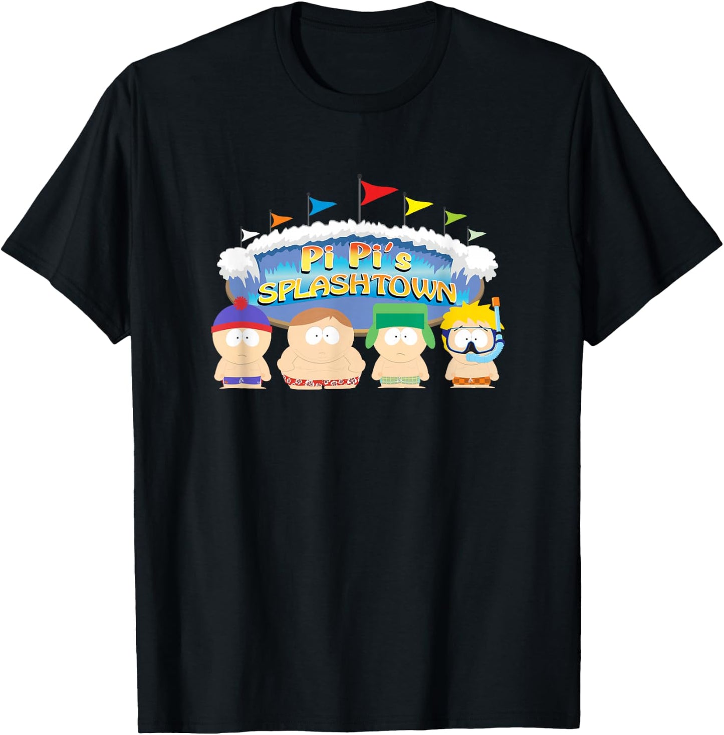 South Park PI PI'S SPLASHTOWN T-Shirt - T-Shirt | Black