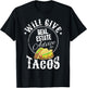 Funny Realtor Will Give Real Estate Advice For Tacos T-Shirt - T-Shirt | Black