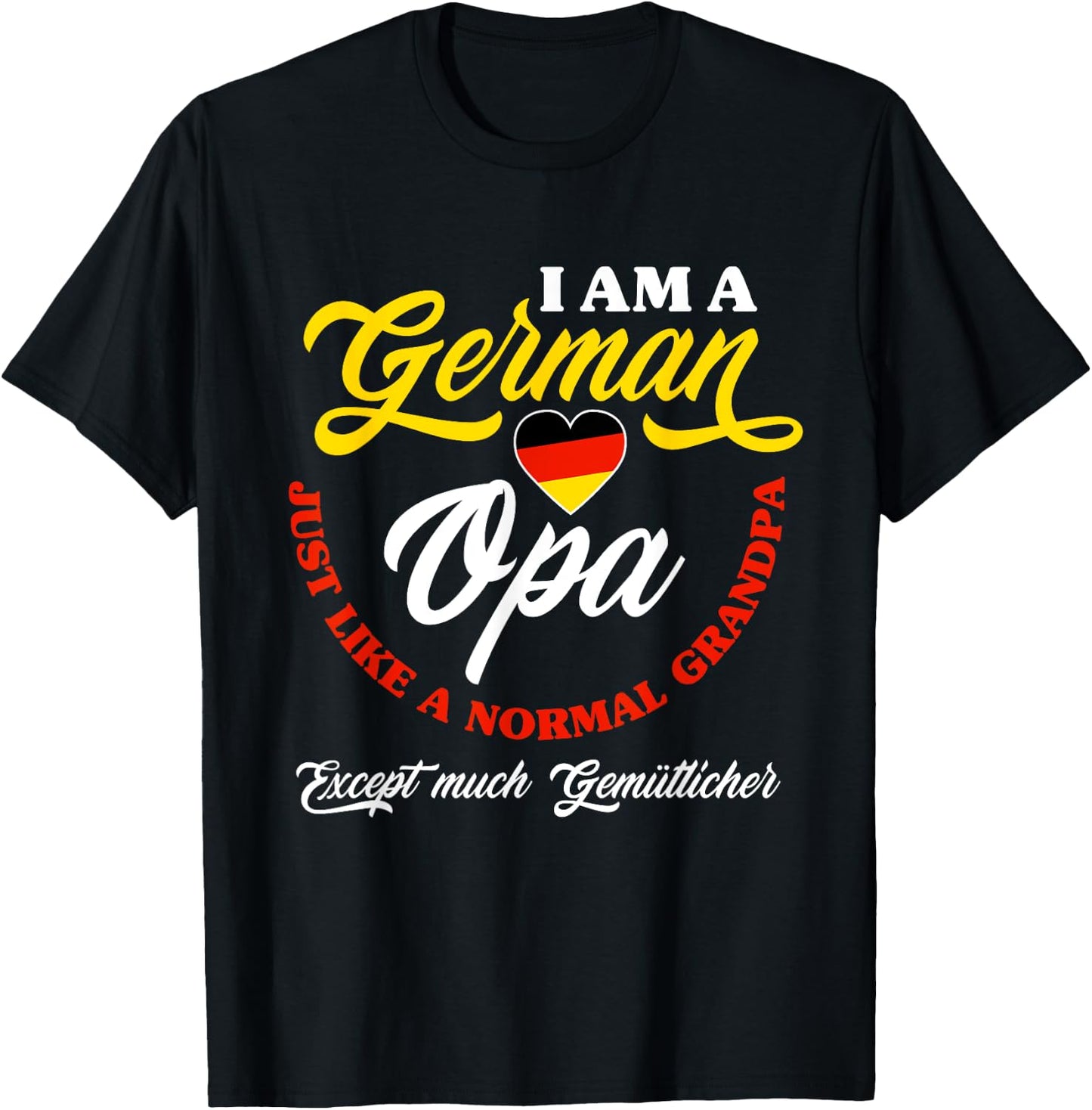 Funny Germany German Opa German Grandpa Deutscher Opa T-Shirt - T-Shirt | Black
