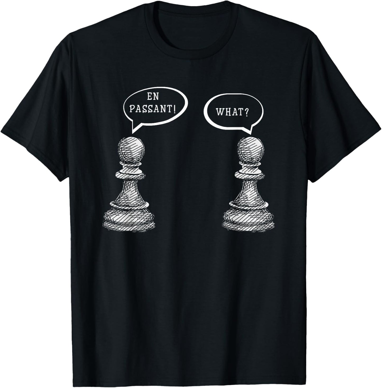 Funny Chess En Passant Pawn Chess Lover Humor T-Shirt - T-Shirt | Black