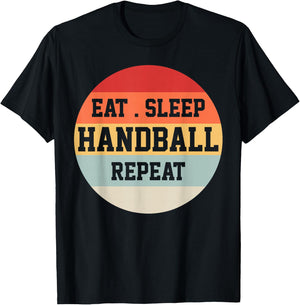 Retro Handball Sports Player Funny Gift T-Shirt - T-Shirt | Black