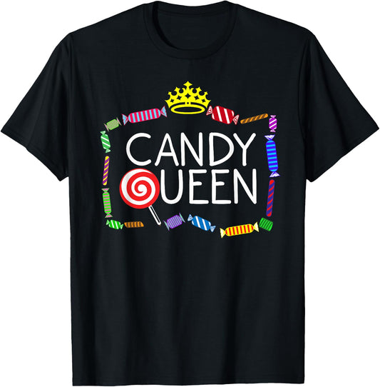 Funny Candy Queen Gift Lollipop Lover Sweet Tooth Women T-Shirt - T-Shirt | Black