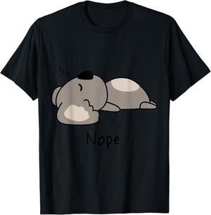 Nope Koala Bear Not Today Animal Cute Funny Koala Lovers T-Shirt - T-Shirt | Black