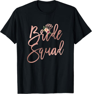 Wedding Shower for Bridesmaid Best Friends Bride Squad T-Shirt - T-Shirt | Black