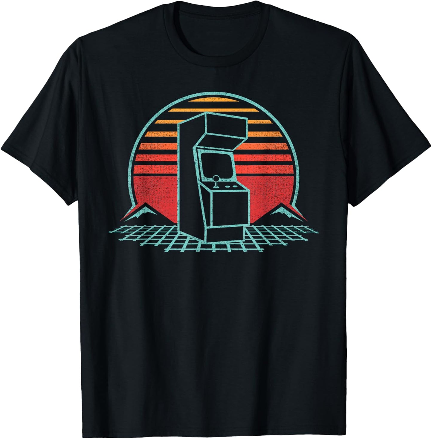 Arcade Game Machine Cabinet Nostalgia Retro 80s Gamer Gift T-Shirt - T-Shirt | Black