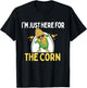 I'm Just Here For The Corn Funny Corn On The Cob T-Shirt - T-Shirt | Black