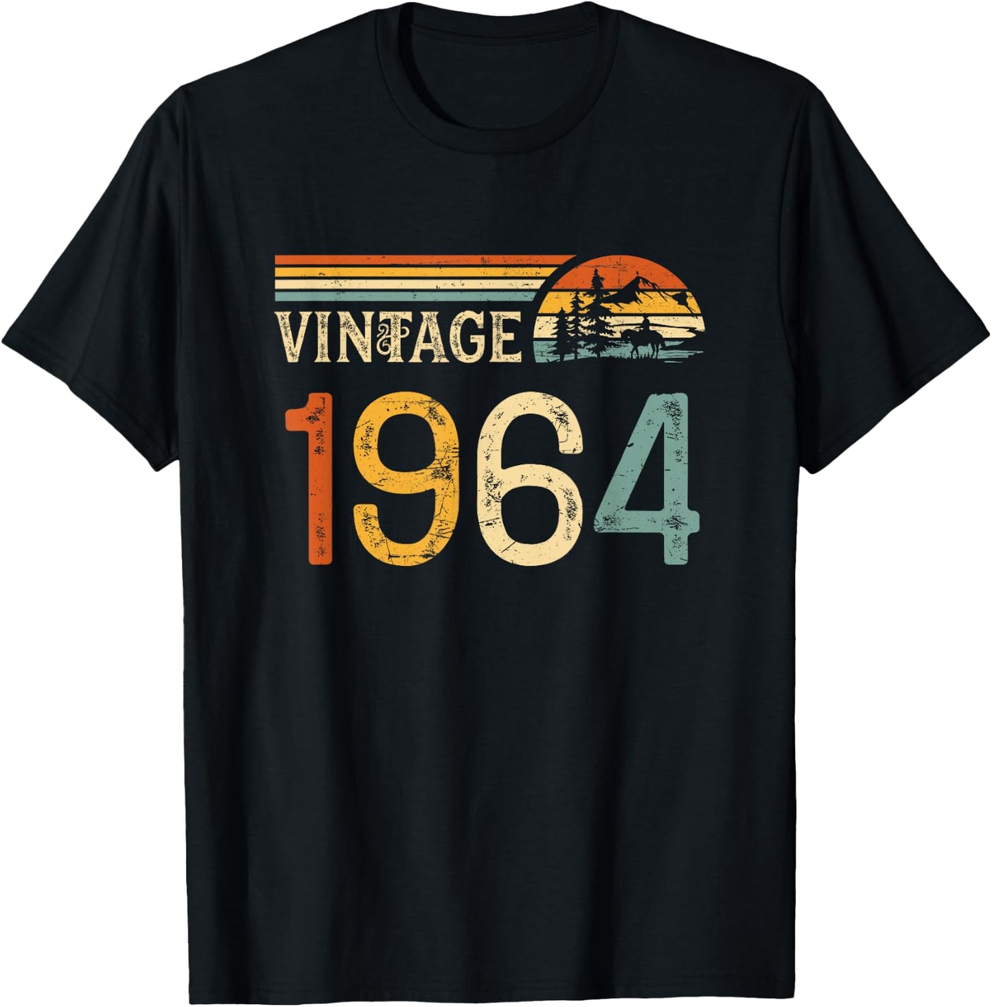 Vintage Made in 1964 - 61st Birthday 61 years old Men Women T-Shirt - T-Shirt | Black