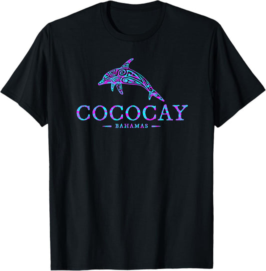 CocoCay Bahamas Dolphin Boys Girls Cruise Vacation Souvenir T-Shirt - T-Shirt | Black