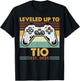 Leveled Up To Tio Est 2025 First Time Uncle T-Shirt - T-Shirt | Black