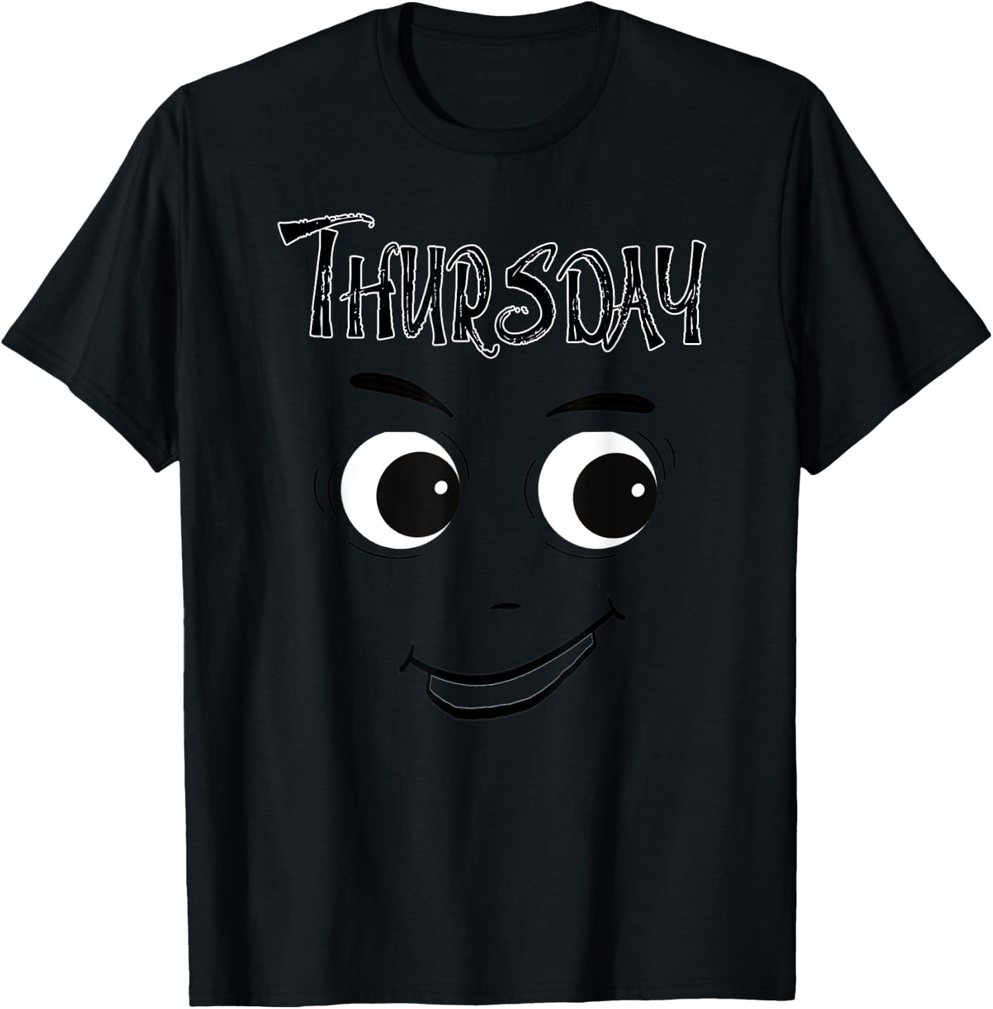 DAYS of the WEEK 'THURSDAY' Distressed Funny Weekdays T-Shirt - T-Shirt | Black