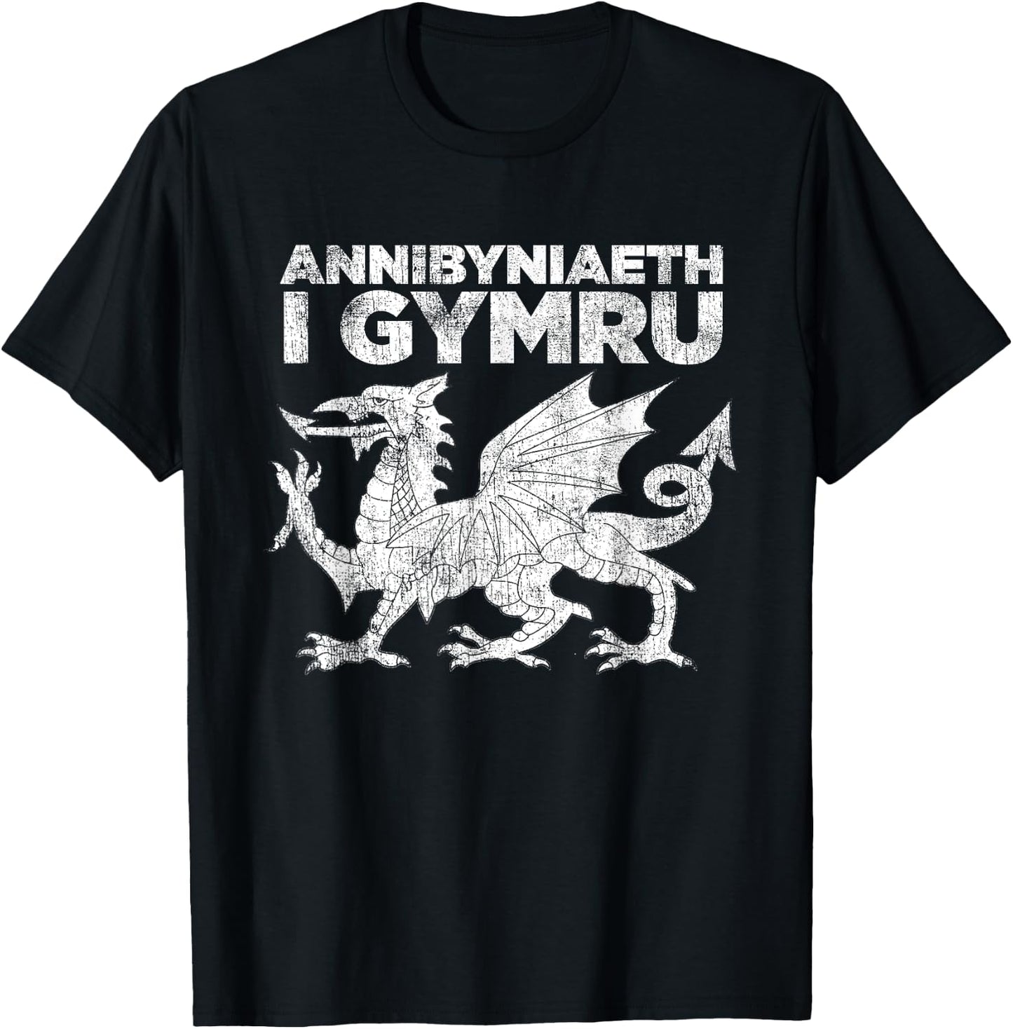 Welsh Independence Shirt Red Dragon Wales Cymru Annibyniaeth T-Shirt - T-Shirt | Black