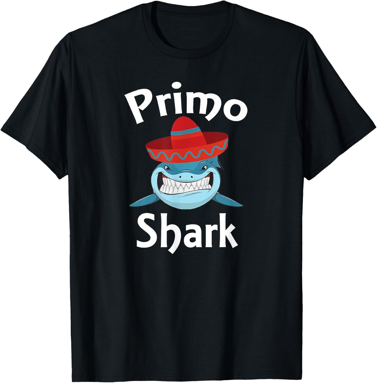 Primo Shark Funny Spanish Boy Cousin T-Shirt - T-Shirt | Black
