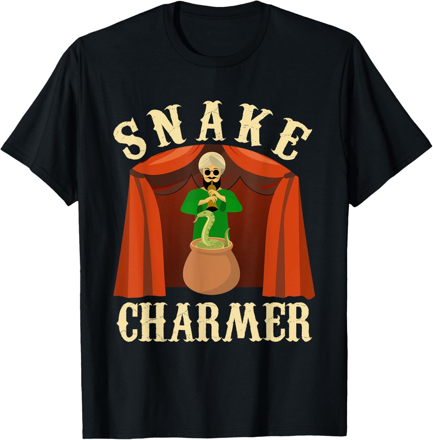 Snake Charmer Shirt - Circus Shirts - Snake Charmer Costume T-Shirt - T-Shirt | Black