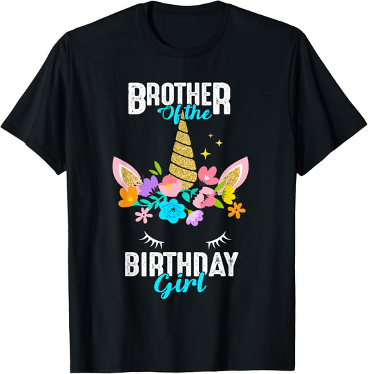 Mommy of the Birthday Girl Unicorn Birthday Matching T-Shirt - T-Shirt | Black