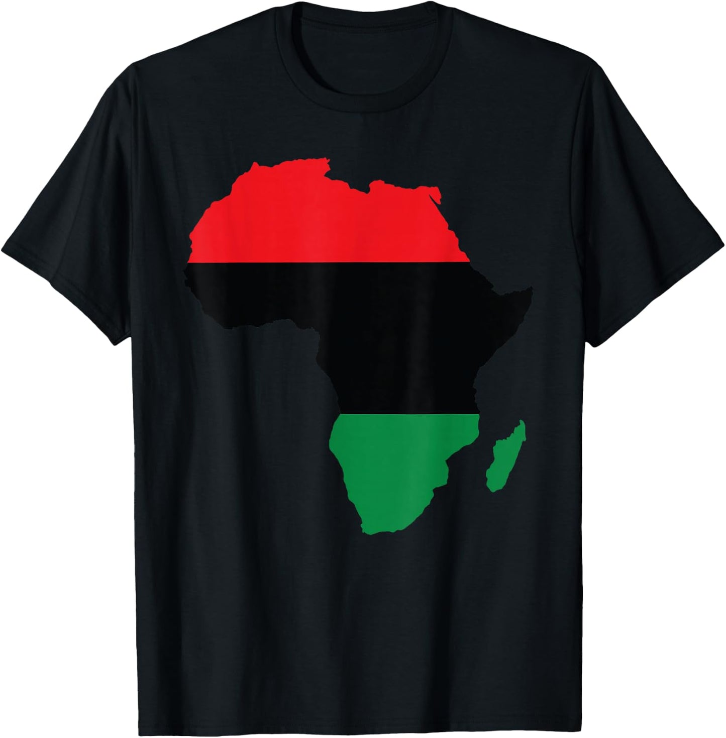 Pan African UNIA Flag Map Continent Black History Month Gift T-Shirt - T-Shirt | Black