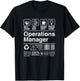 Operations Manager Product Label Funny Gift T-Shirt - T-Shirt | Black