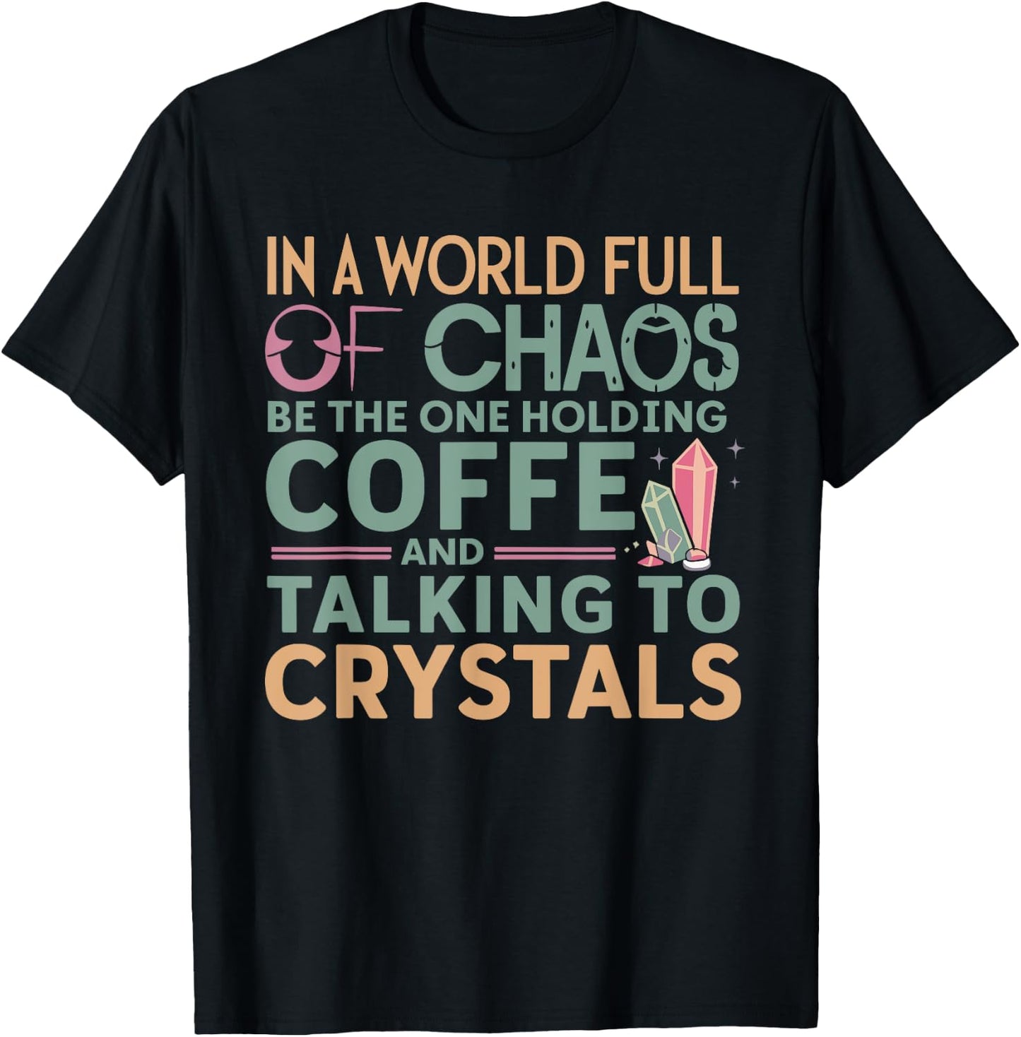 Funny Crystal Healing Crystals and Stones Meditation Yoga T-Shirt - T-Shirt | Black