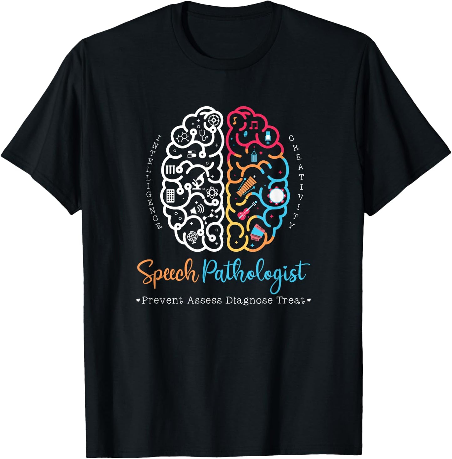 Brain of a Speech Pathologist Speech Language Therapy T-Shirt - T-Shirt | Black