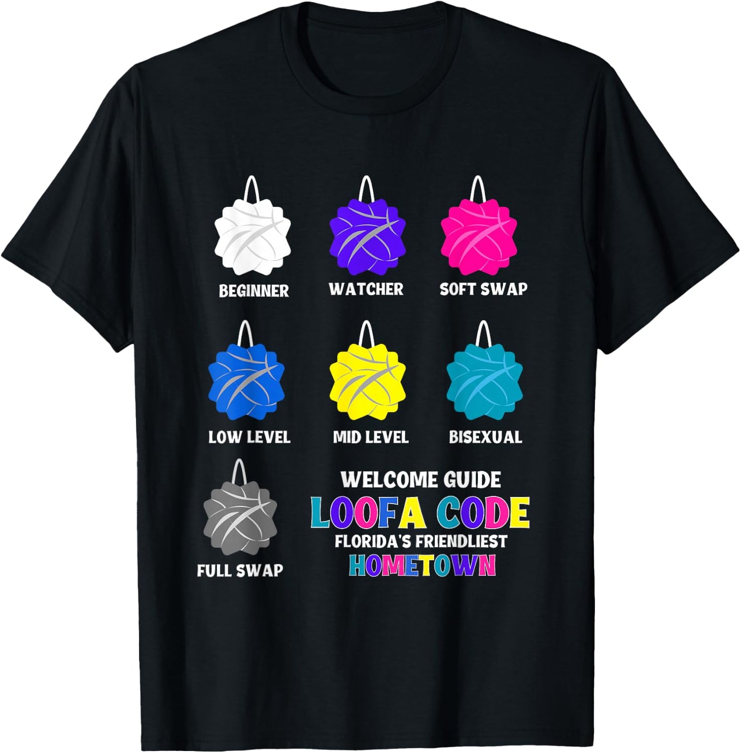 Funny Florida Loofa Code Bath Loofah Florida Retirement Life T-Shirt - T-Shirt | Black