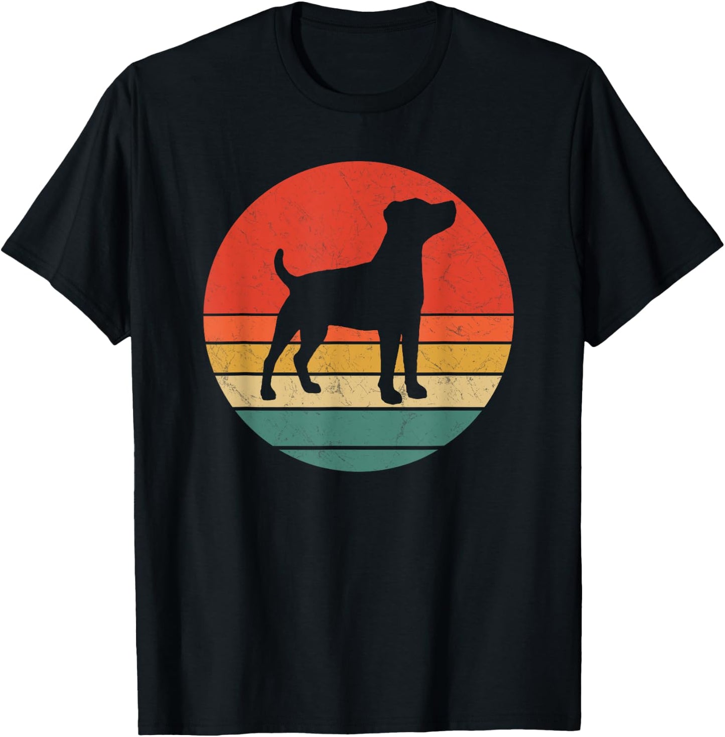Patterdale Terrier Vintage Dog Silhouette Retro Dogs Gift Men Women Kids T-Shirt - T-Shirt | Black