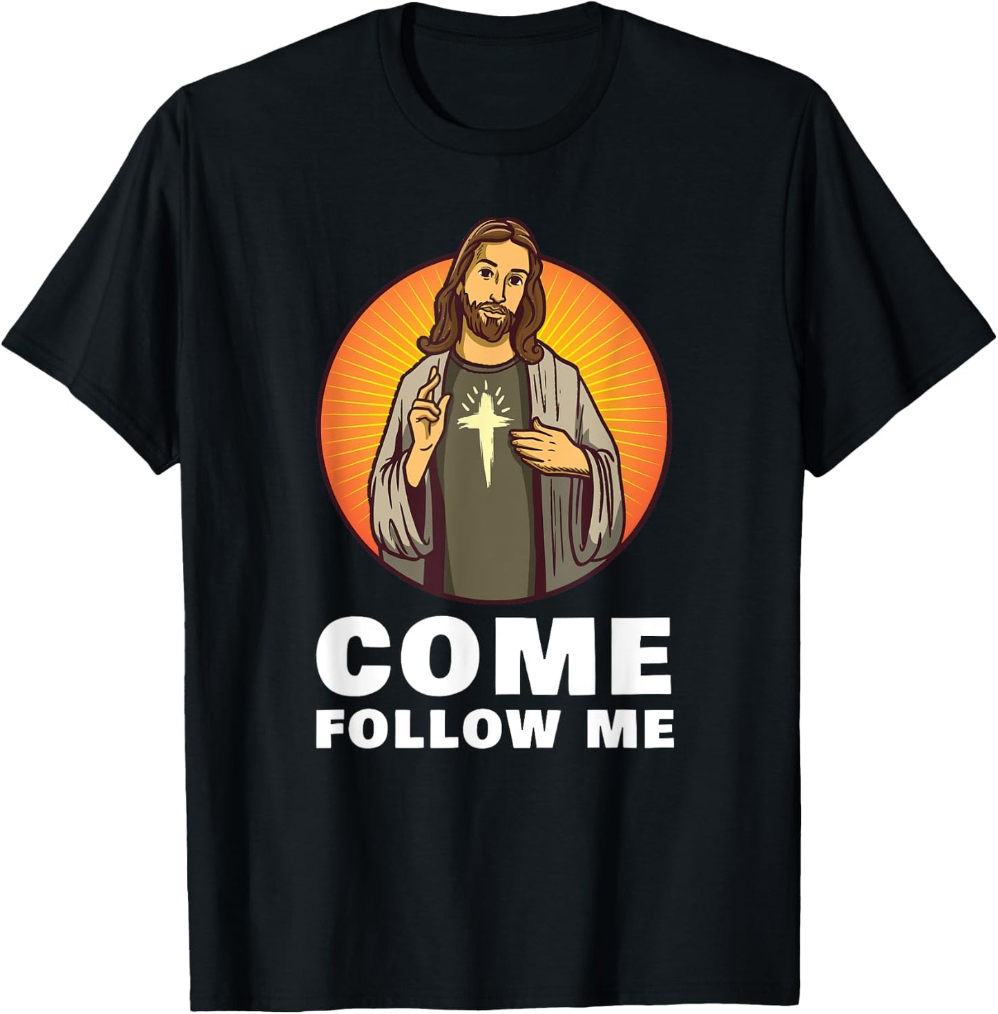 Jesus Christ Christmas Come follow me T-Shirt - T-Shirt | Black