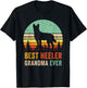 Best Grandma Ever Gift Red Blue Heeler Australian Cattle Dog Women T-Shirt - T-Shirt | Black