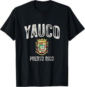 Yauco City in Puerto Rico, Puerto Rico Armorial T-Shirt - T-Shirt | Black