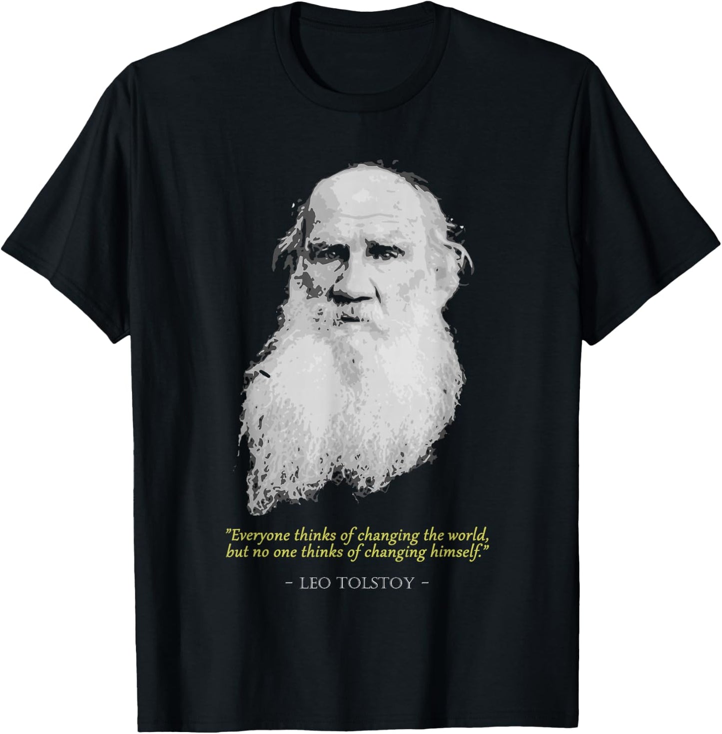 Leo Tolstoy Quote T-Shirt - T-Shirt | Black