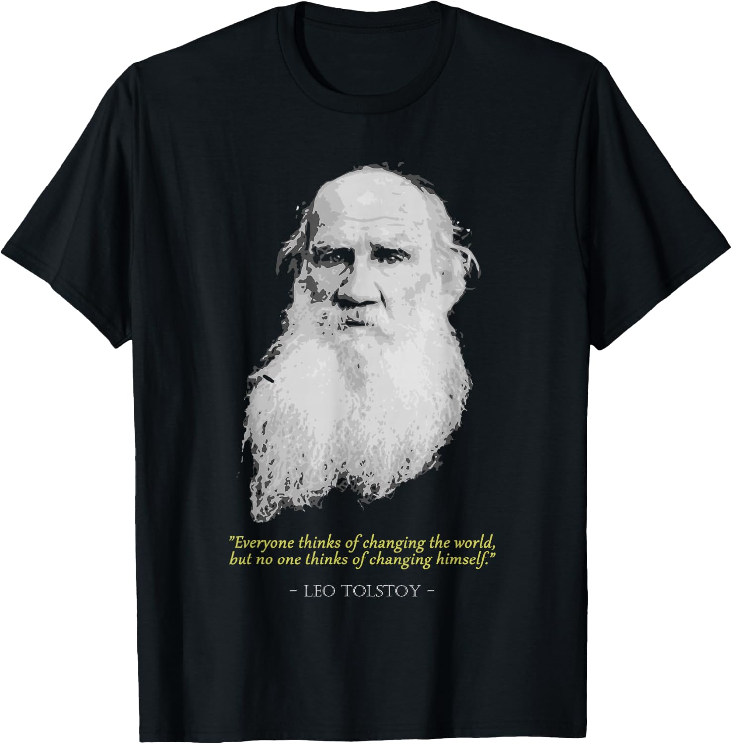 Leo Tolstoy Quote T-Shirt - T-Shirt | Black