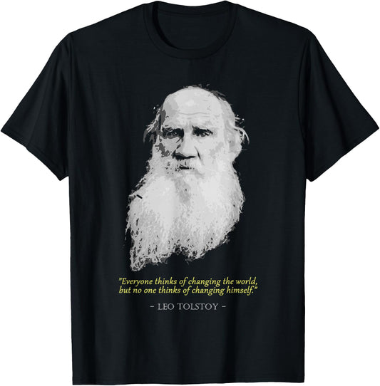 Leo Tolstoy Quote T-Shirt - T-Shirt | Black