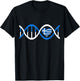 Greece Heart Greek DNA Strand Greek Genetics T-Shirt - T-Shirt | Black