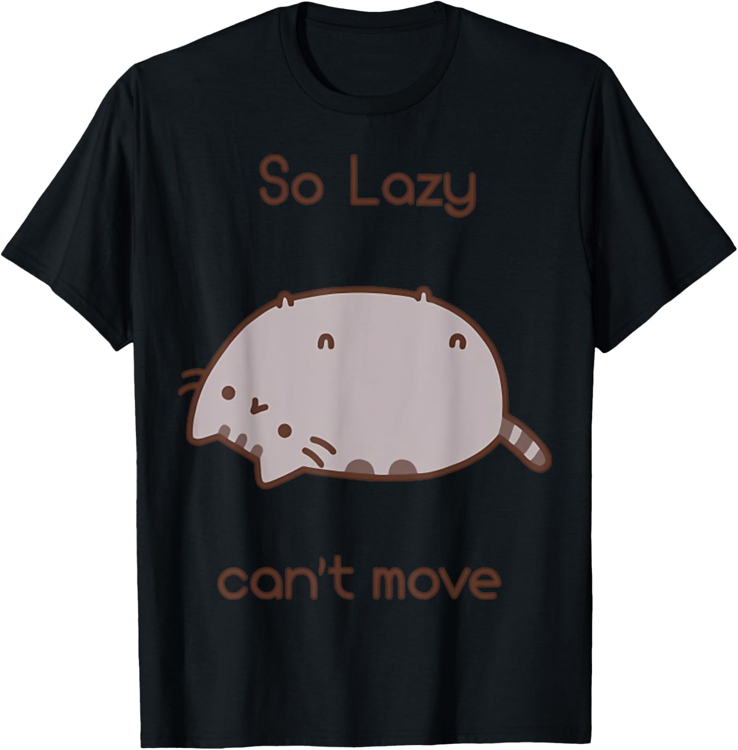 The Cat Is So Lazy And He Cant Move Animal Funny Women T-Shirt - T-Shirt | Black