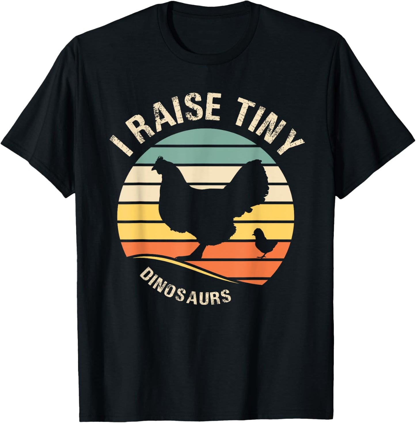 I-raise tiny dinosaurs-chicken funny Gift men T-Shirt - T-Shirt | Black