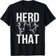 Funny Cow Design Herd That Play on Words Farming Pun Nerd T-Shirt - T-Shirt | Black