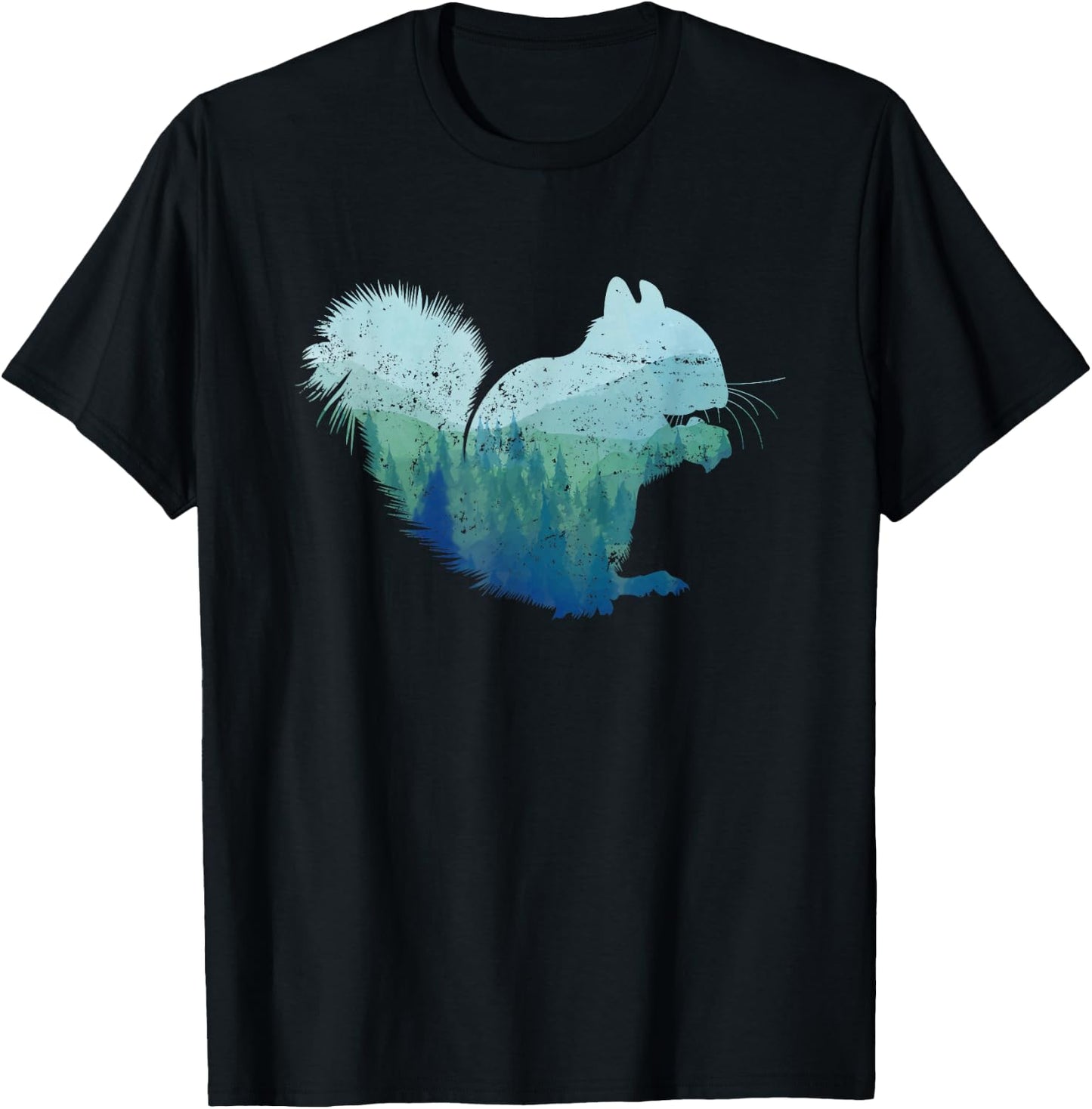 Forest Squirrel T-Shirt - T-Shirt | Black