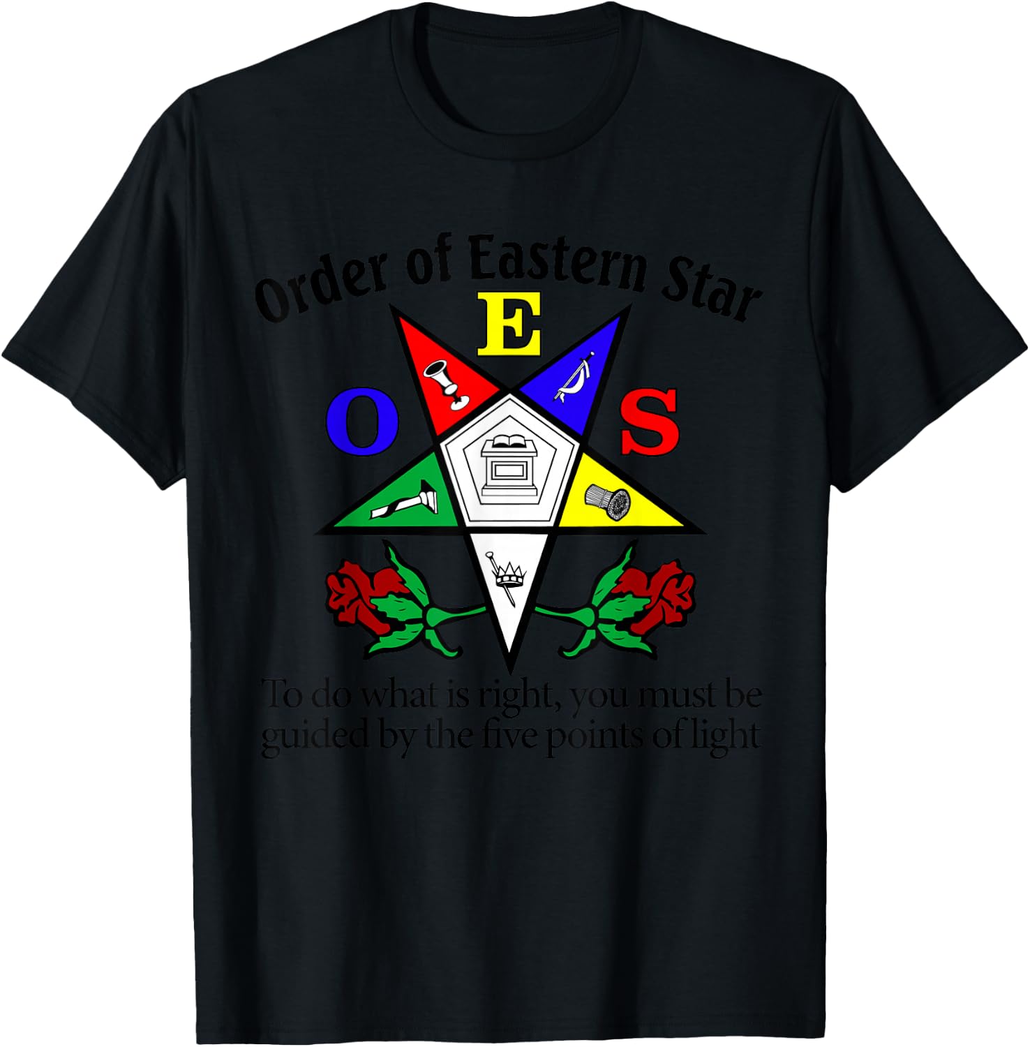 OES to Do What is Right The Eastern Star Parents' Christmas T-Shirt - T-Shirt | Black