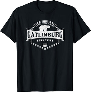 Gatlinburg Tennessee Great Smoky Mountains Black Bear T-Shirt - T-Shirt | Black