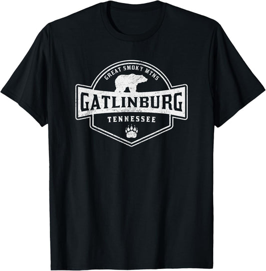Gatlinburg Tennessee Great Smoky Mountains Black Bear T-Shirt - T-Shirt | Black