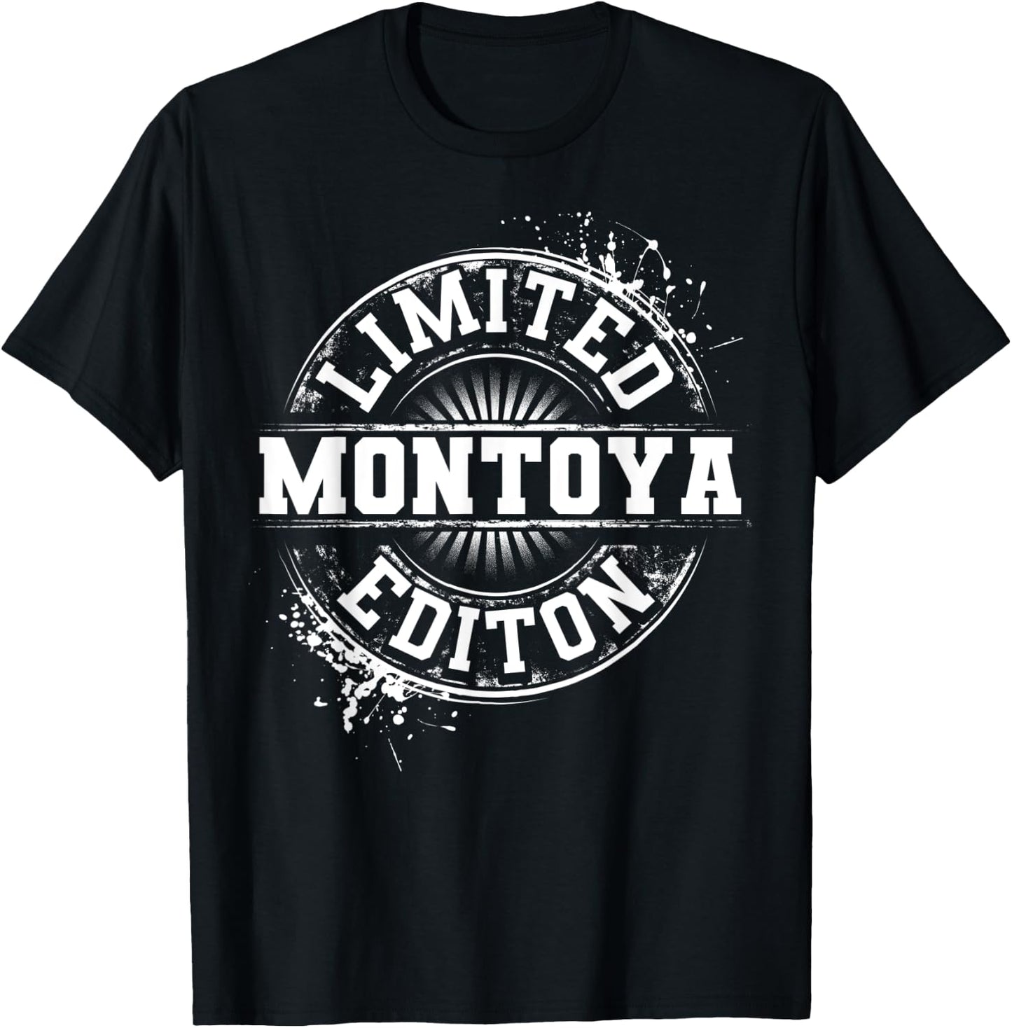 MONTOYA Funny Surname Family Tree Birthday Reunion Gift T-Shirt - T-Shirt | Black