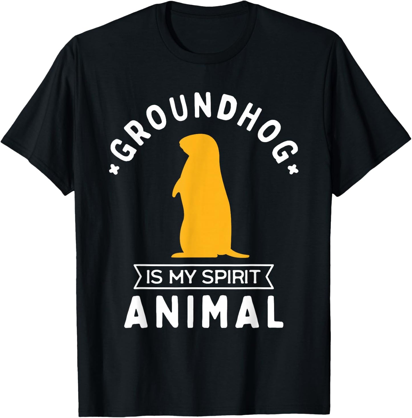 Groundhog is My Spirit Animal - Funny Woodchuck T-Shirt - T-Shirt | Black