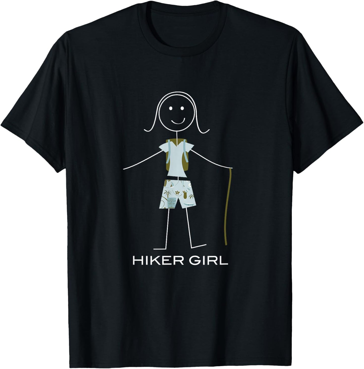 Funny Hiking Hiker Girl Hiking T-Shirt - T-Shirt | Black