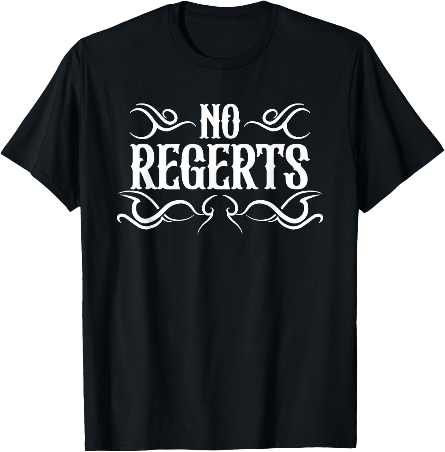 No Regerts Misspelling Tattoo For Tats Artist Grammar Police T-Shirt - T-Shirt | Black