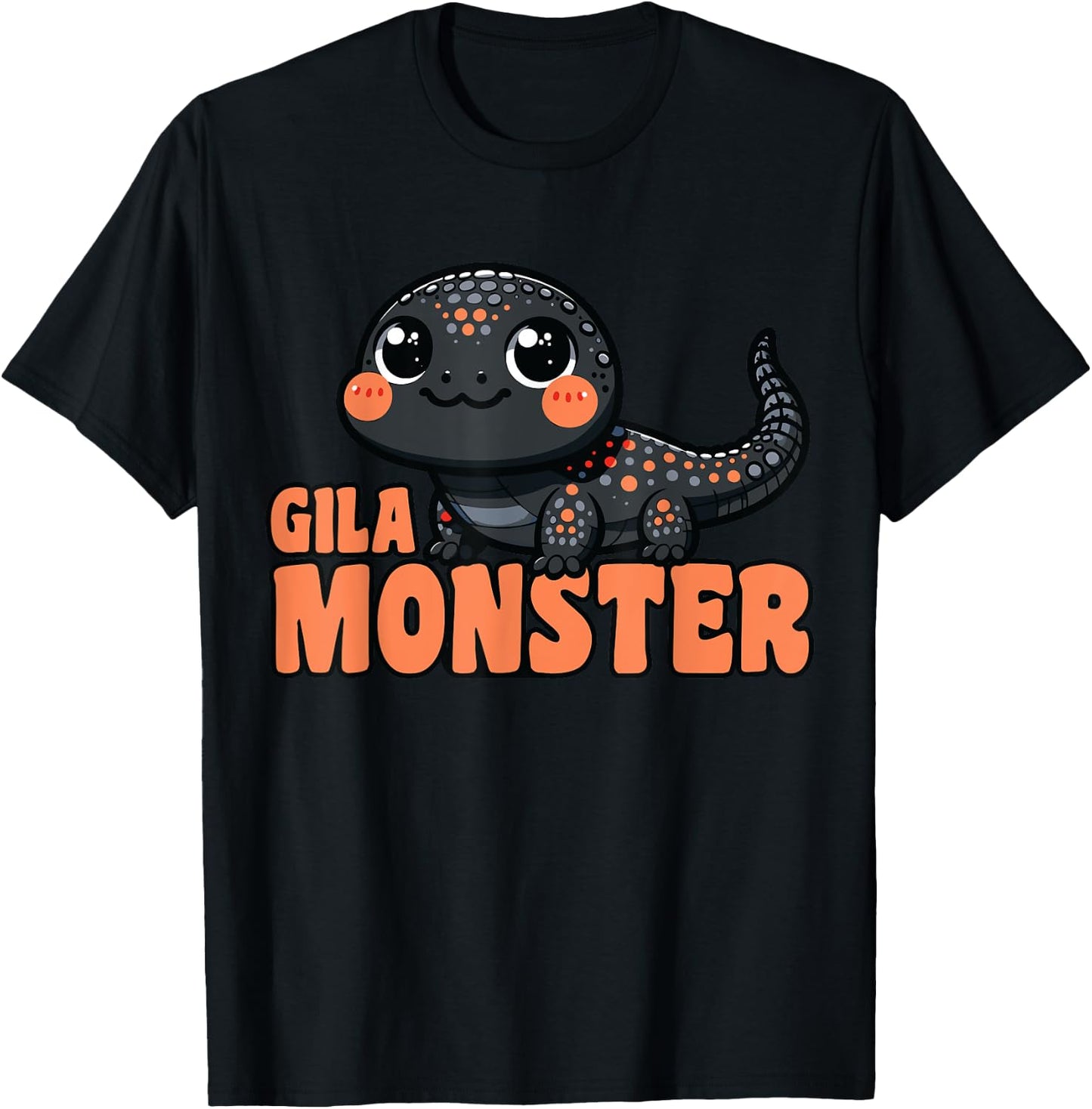 Gila Monster Lizard, Kawaii Gila Monster T-Shirt - T-Shirt | Black