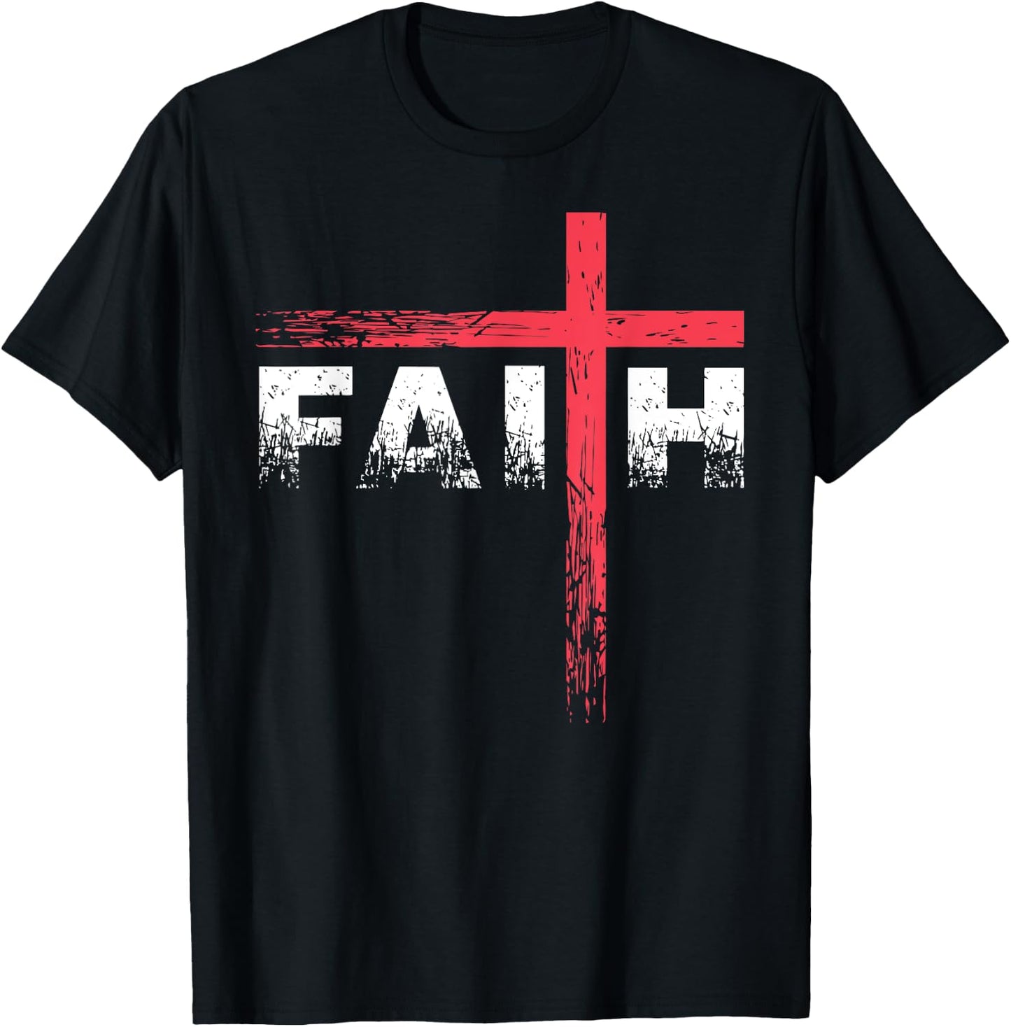 Christian Faith & Cross - Christian Faith & Cross T-Shirt - T-Shirt | Black