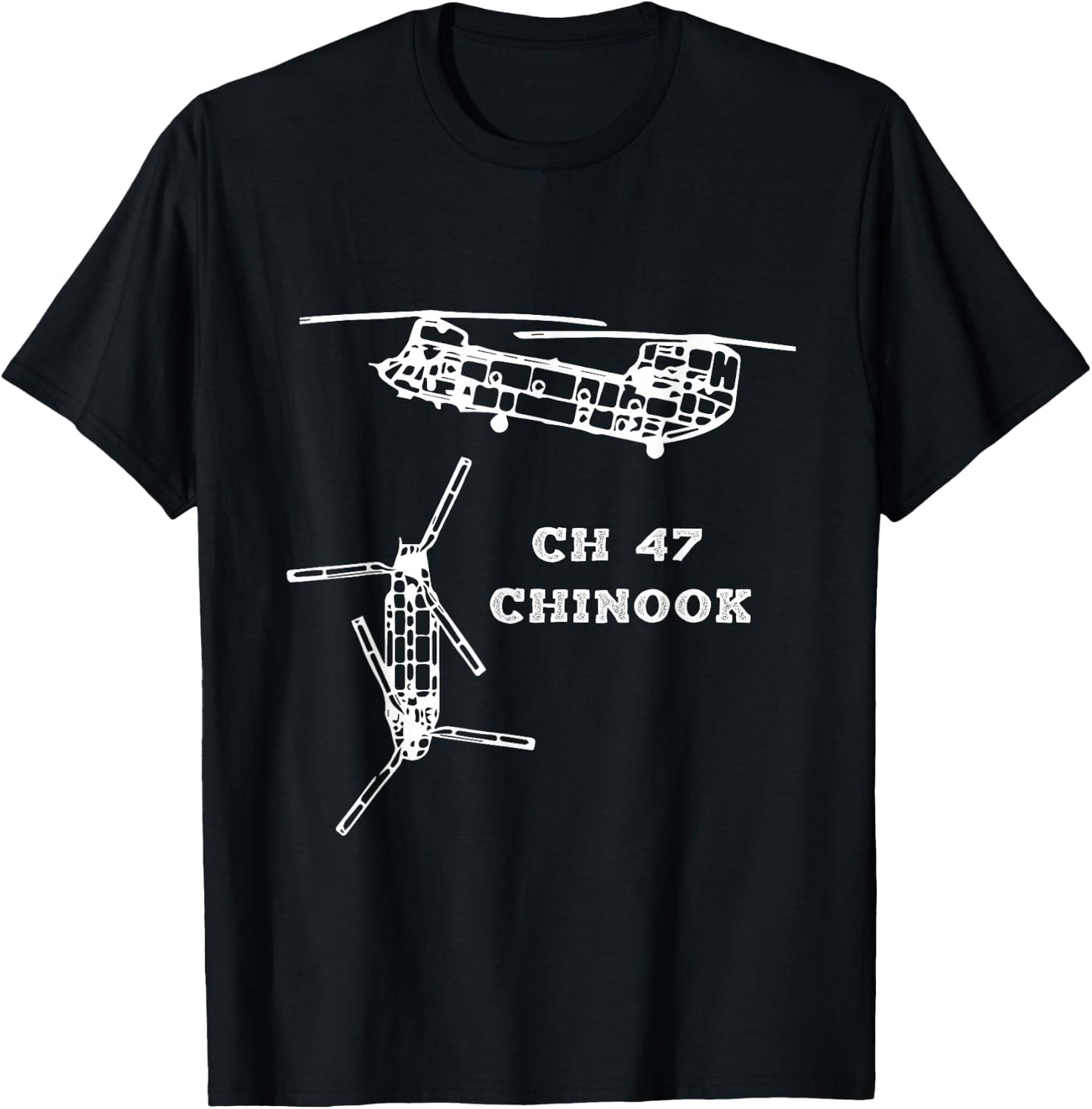 CH-47 Chinook Transport Helicopter US Army Aviation T-Shirt - T-Shirt | Black
