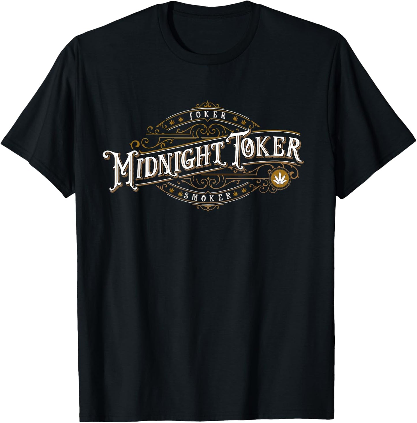 Joker Smoker Midnight Toker Vintage 420 T-Shirt - T-Shirt | Black