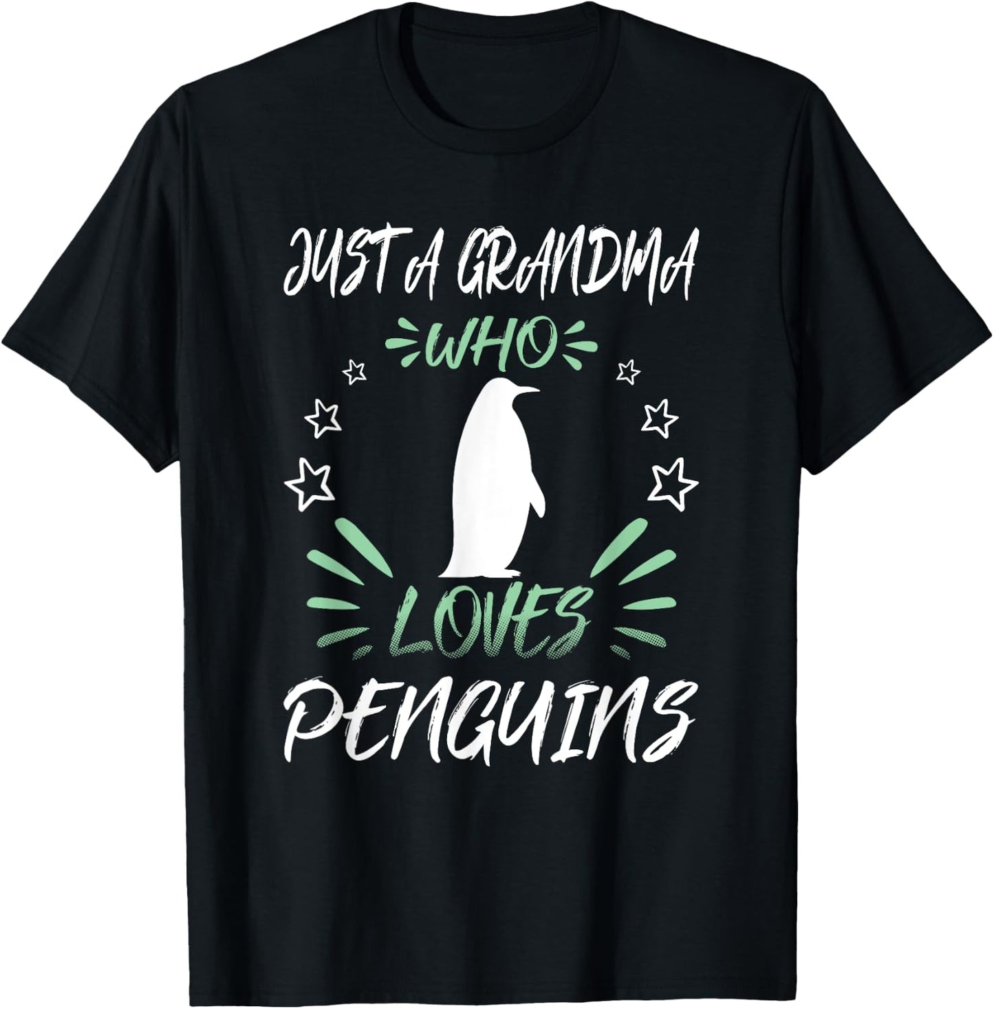 Just A Grandma Who Loves Penguins T-Shirt - T-Shirt | Black