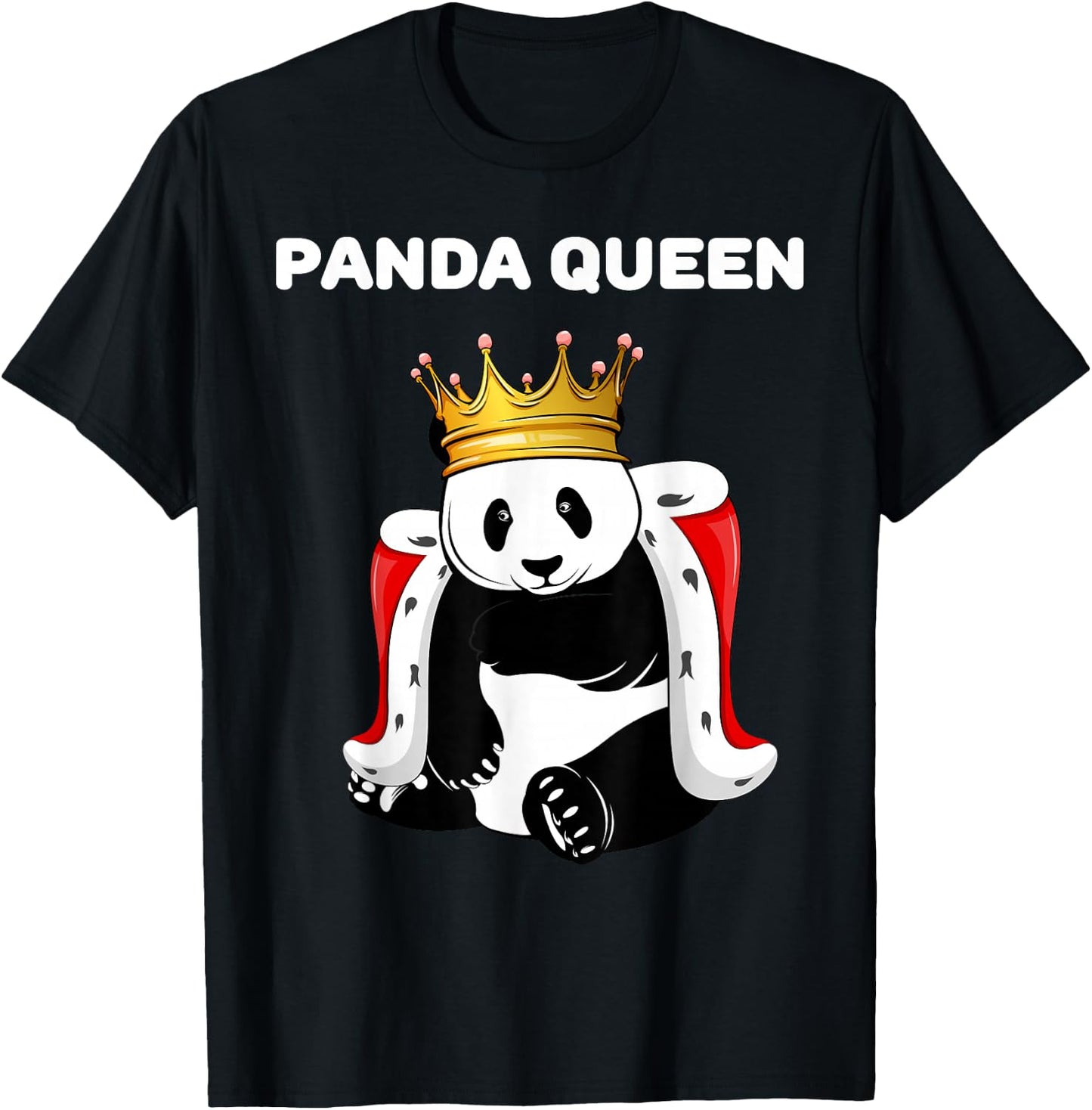 Panda Queen | Panda Design | Girls Panda T-Shirt - T-Shirt | Black